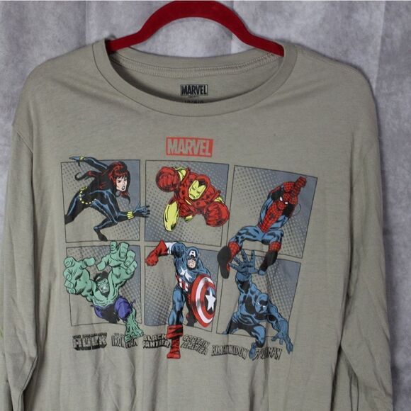 Men's MARVEL Super Heroe Team Up Long Sleeve Tee Large - Picture 3 of 4